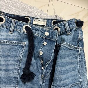 We The Free Moxie Low Slung Pull On Barrel Jeans